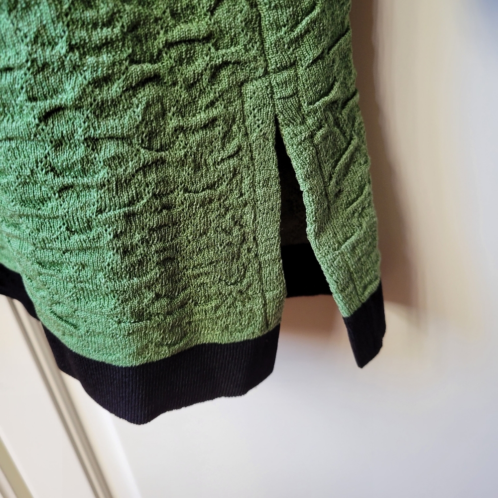 Exclusively Misook Green Open Front Cardigan - image 7
